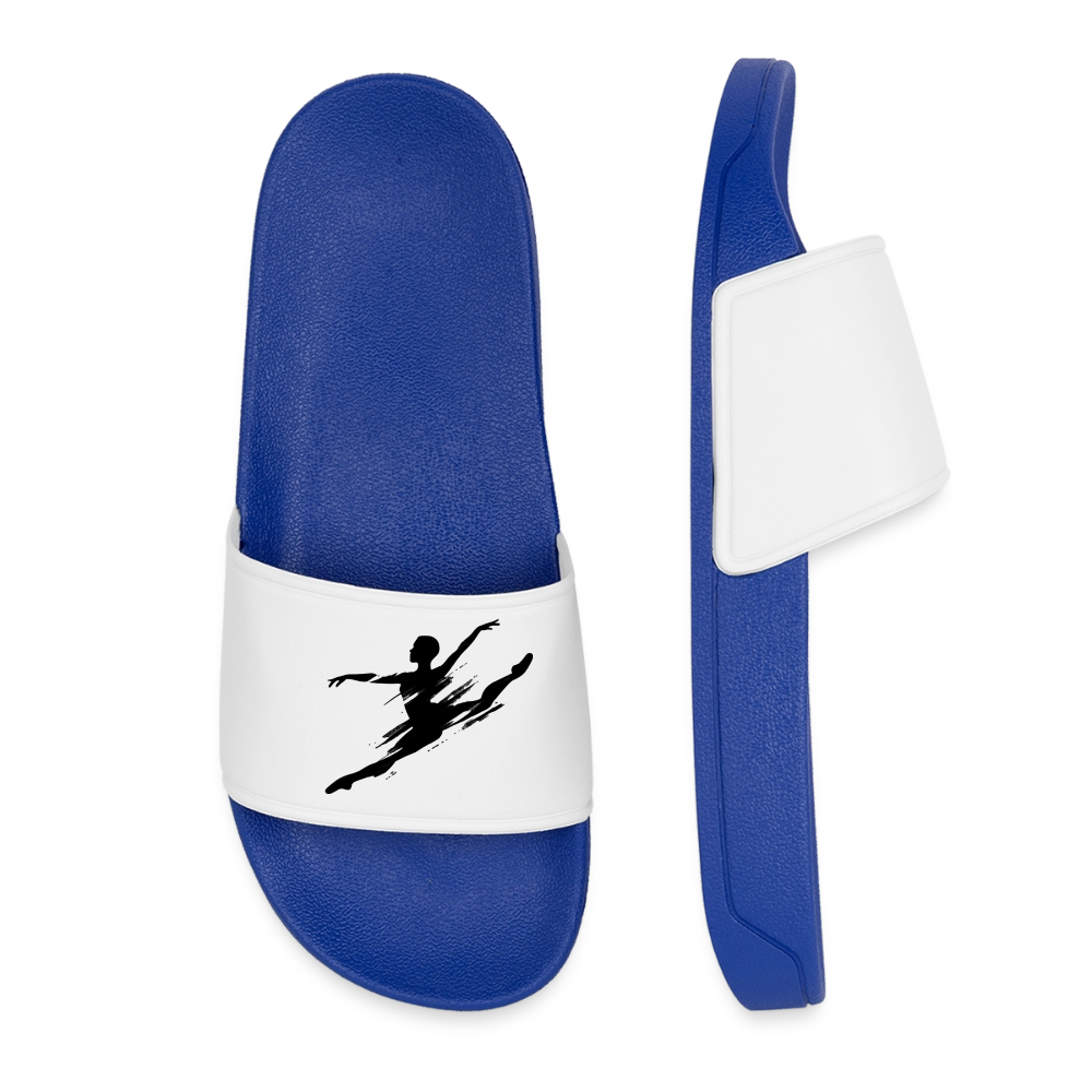 Slider Sandalen – Blau/Weiß - royal blue
