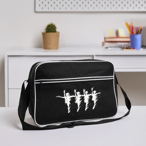 Eine Reihe, ein Herz - Retro Bag - black/white