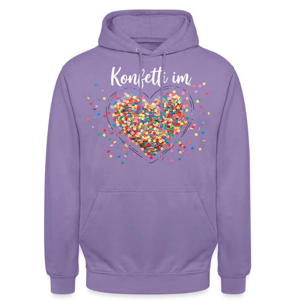 Unisex Hoodie - Konfetti im Herzen - lavender