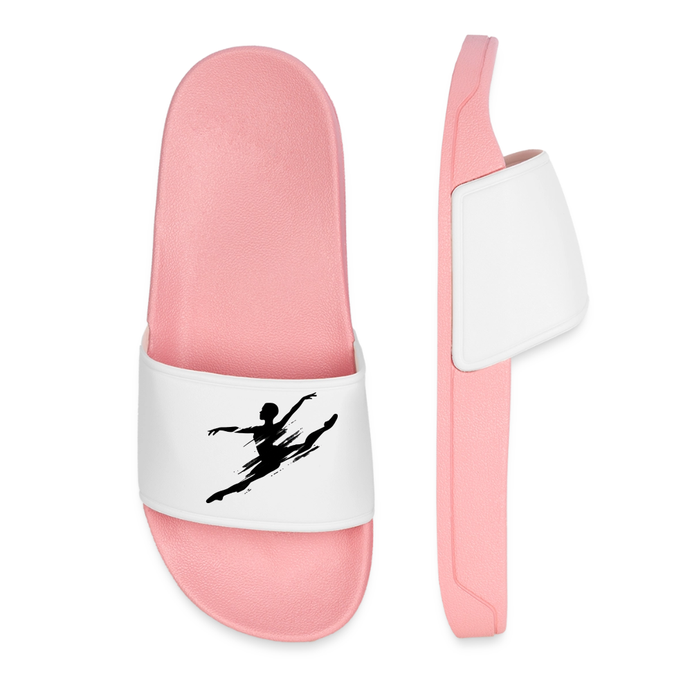 Slider Sandalen – Blau/Weiß - light pink