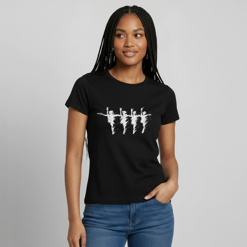 Eine Reihe, ein Herz Women's T-Shirt - black