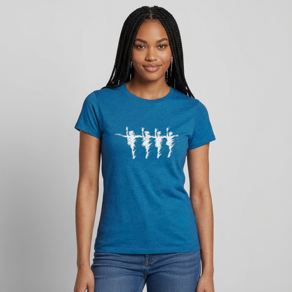 Eine Reihe, ein Herz Women's T-Shirt - antique blue sapphire heather