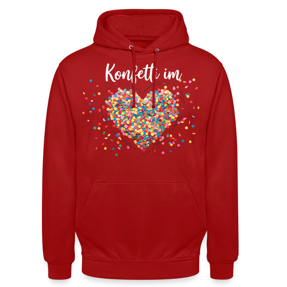 Unisex Hoodie - Konfetti im Herzen - red