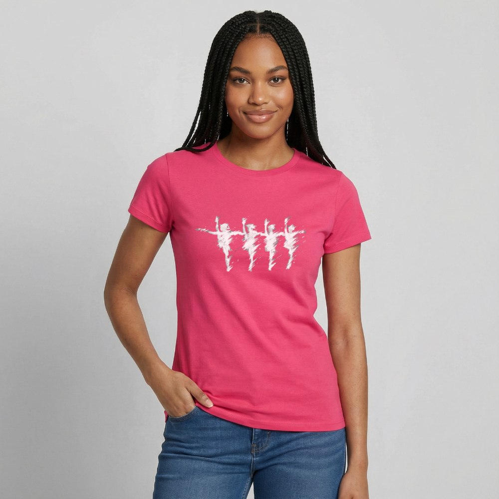 Eine Reihe, ein Herz Women's T-Shirt - azalea