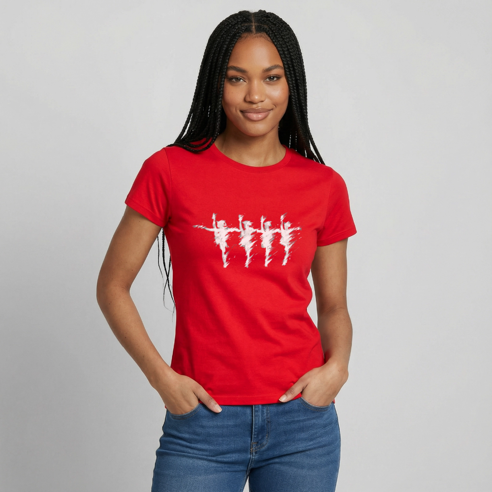 Eine Reihe, ein Herz Women's T-Shirt - red