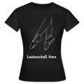 Gardetanz T-Shirt Damen – Tanzschuhe Line Art "Leidenschaft. Herz." - black