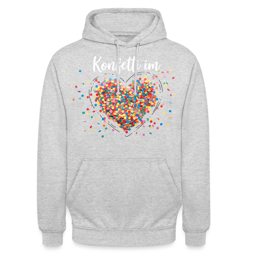 Unisex Hoodie - Konfetti im Herzen - light heather grey