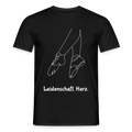 Gardetanz T-Shirt Herren – Tanzschuhe Line Art "Leidenschaft. Herz." - black