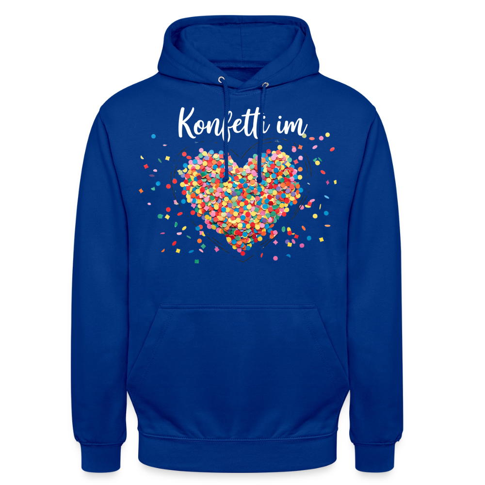 Unisex Hoodie - Konfetti im Herzen - bright royal