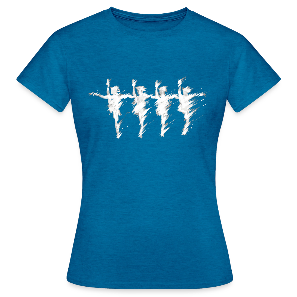 Eine Reihe, ein Herz Women's T-Shirt - antique blue sapphire heather