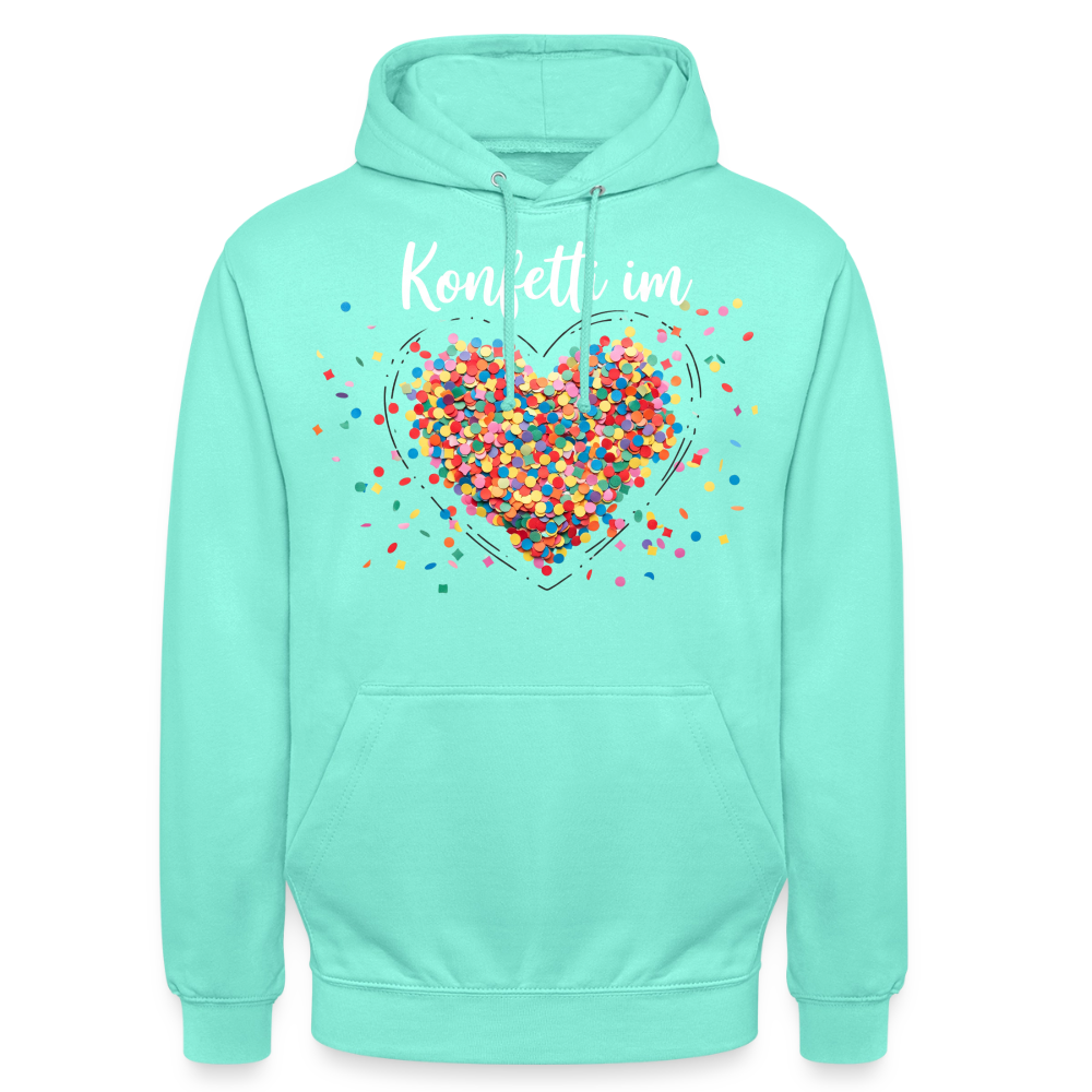 Unisex Hoodie - Konfetti im Herzen - mint