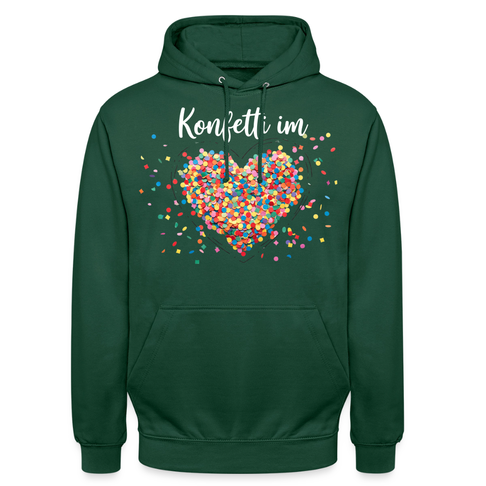 Unisex Hoodie - Konfetti im Herzen - bottle green