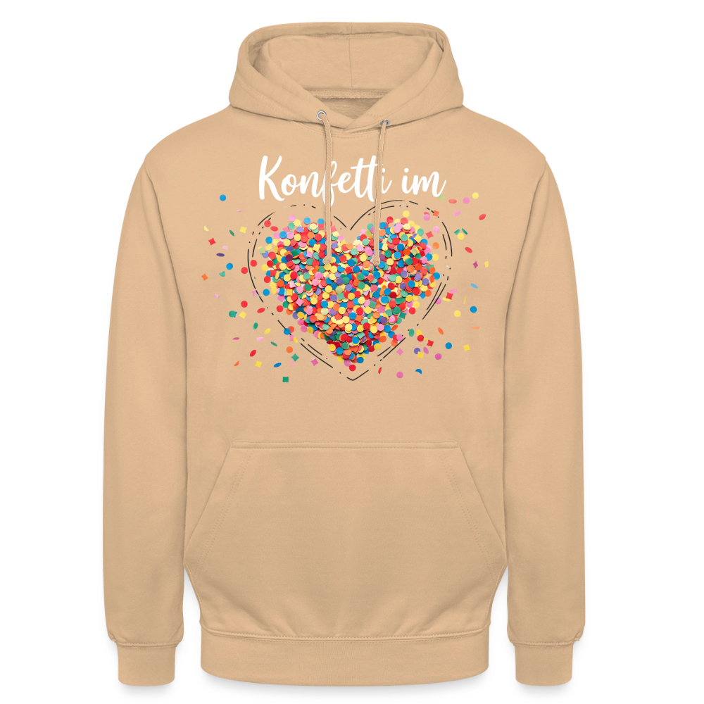 Unisex Hoodie - Konfetti im Herzen - peach
