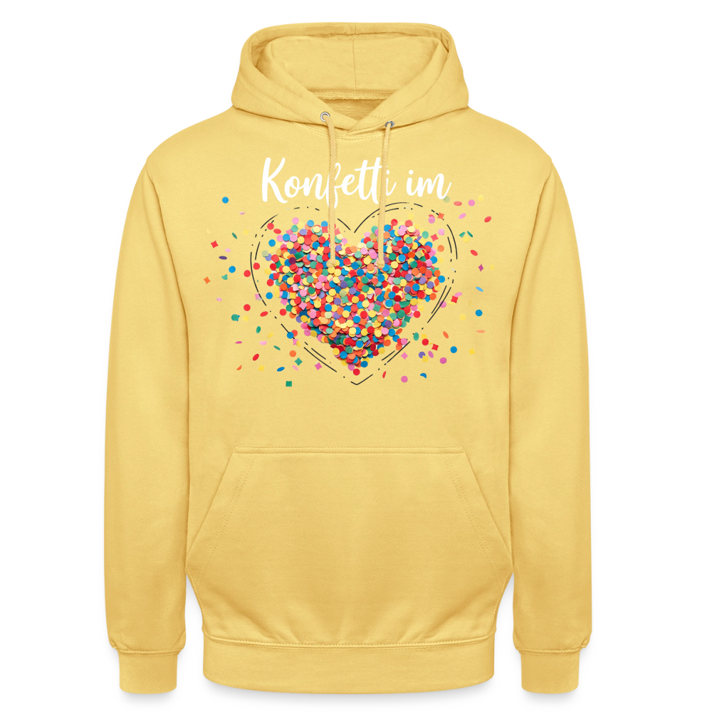 Unisex Hoodie - Konfetti im Herzen - lemon yellow