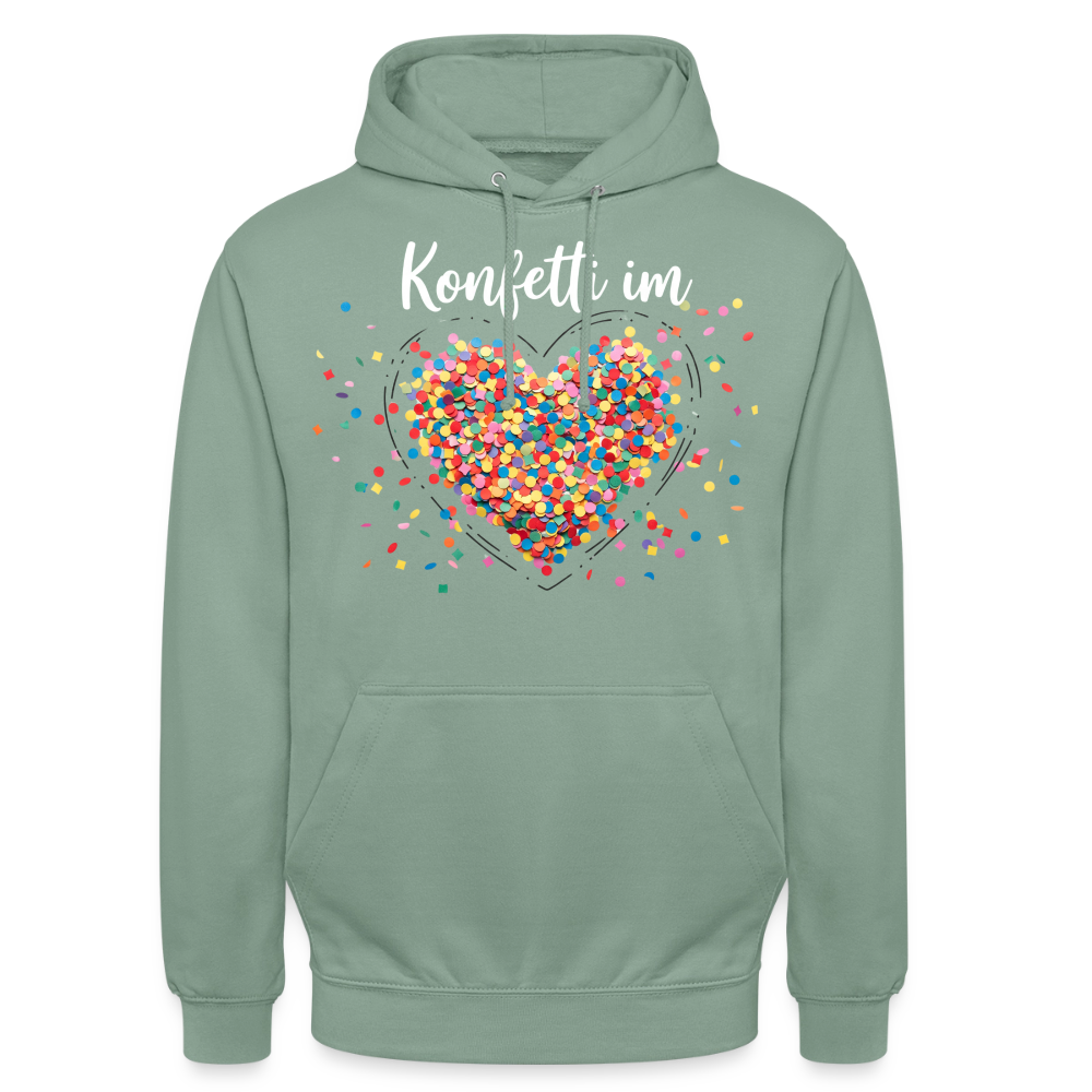 Unisex Hoodie - Konfetti im Herzen - steel green