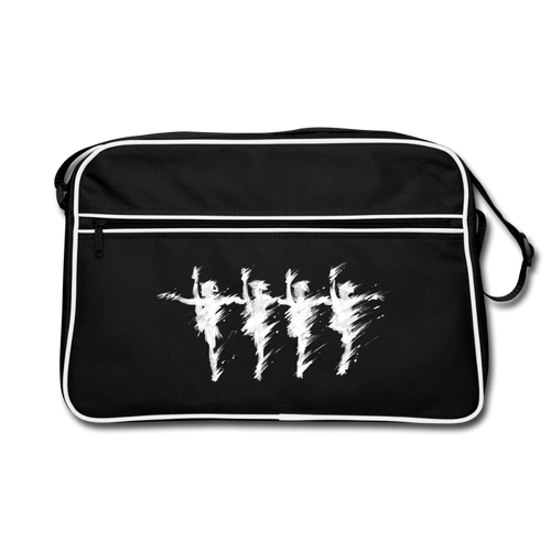 Eine Reihe, ein Herz - Retro Bag - black/white