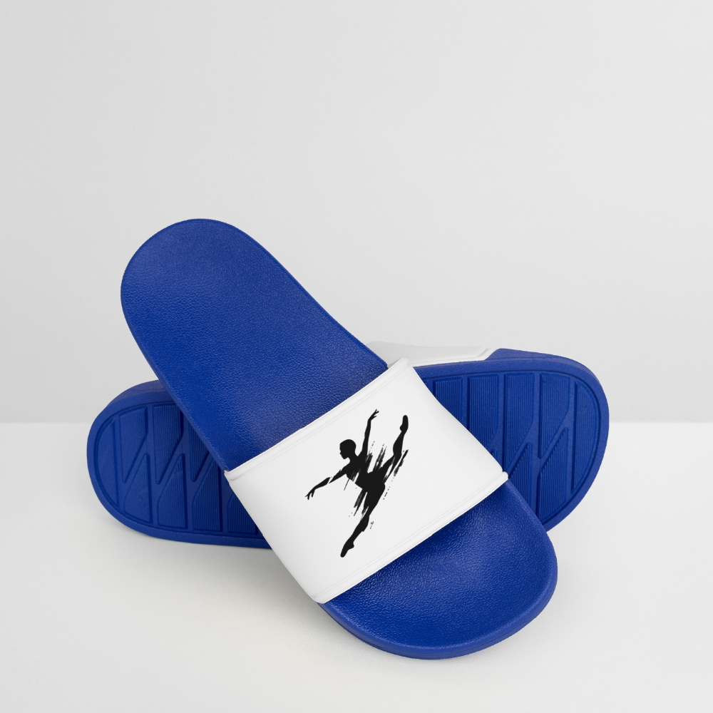 Slider Sandalen – Blau/Weiß - royal blue