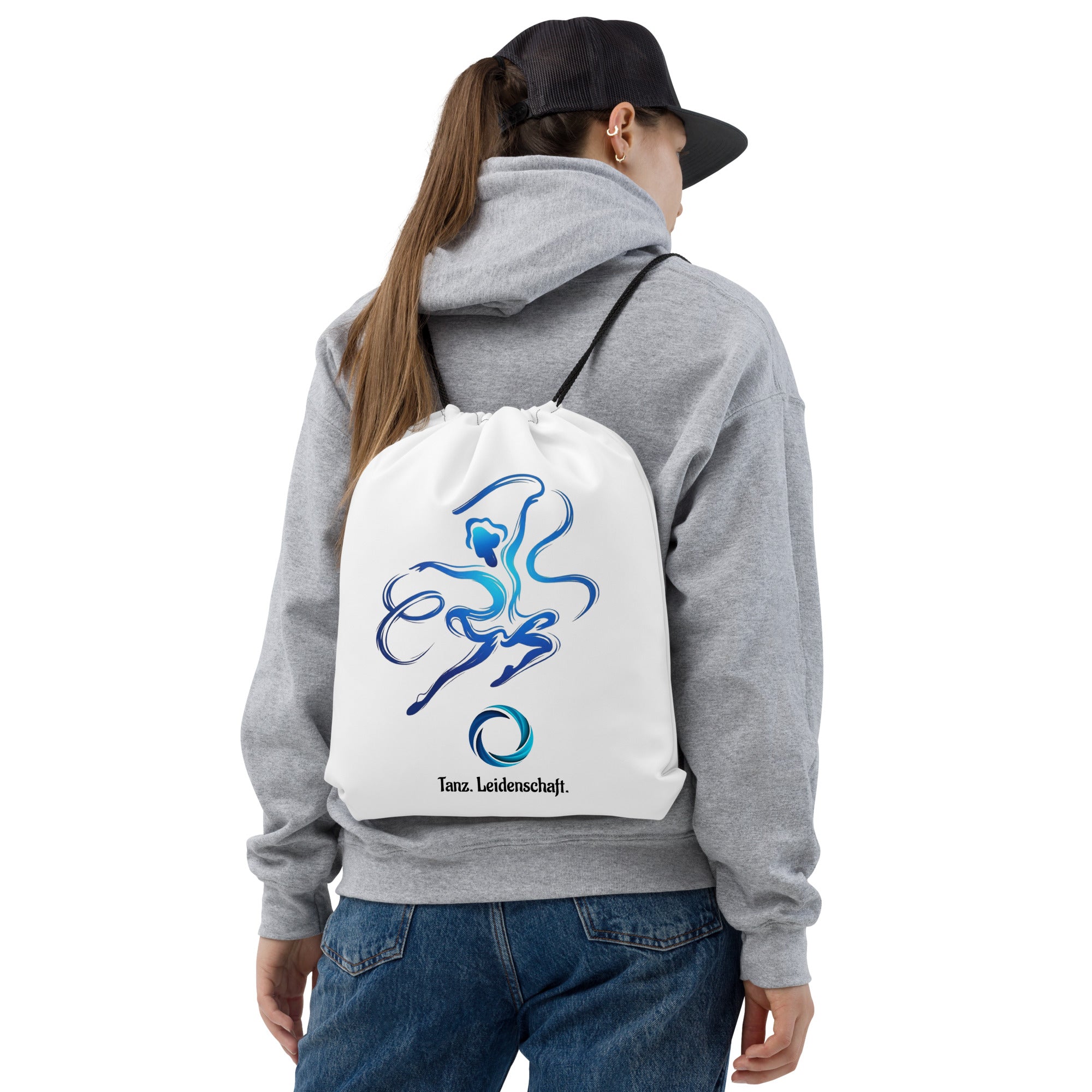 Pure Dance Turnbeutel Blau – Vorderansicht
