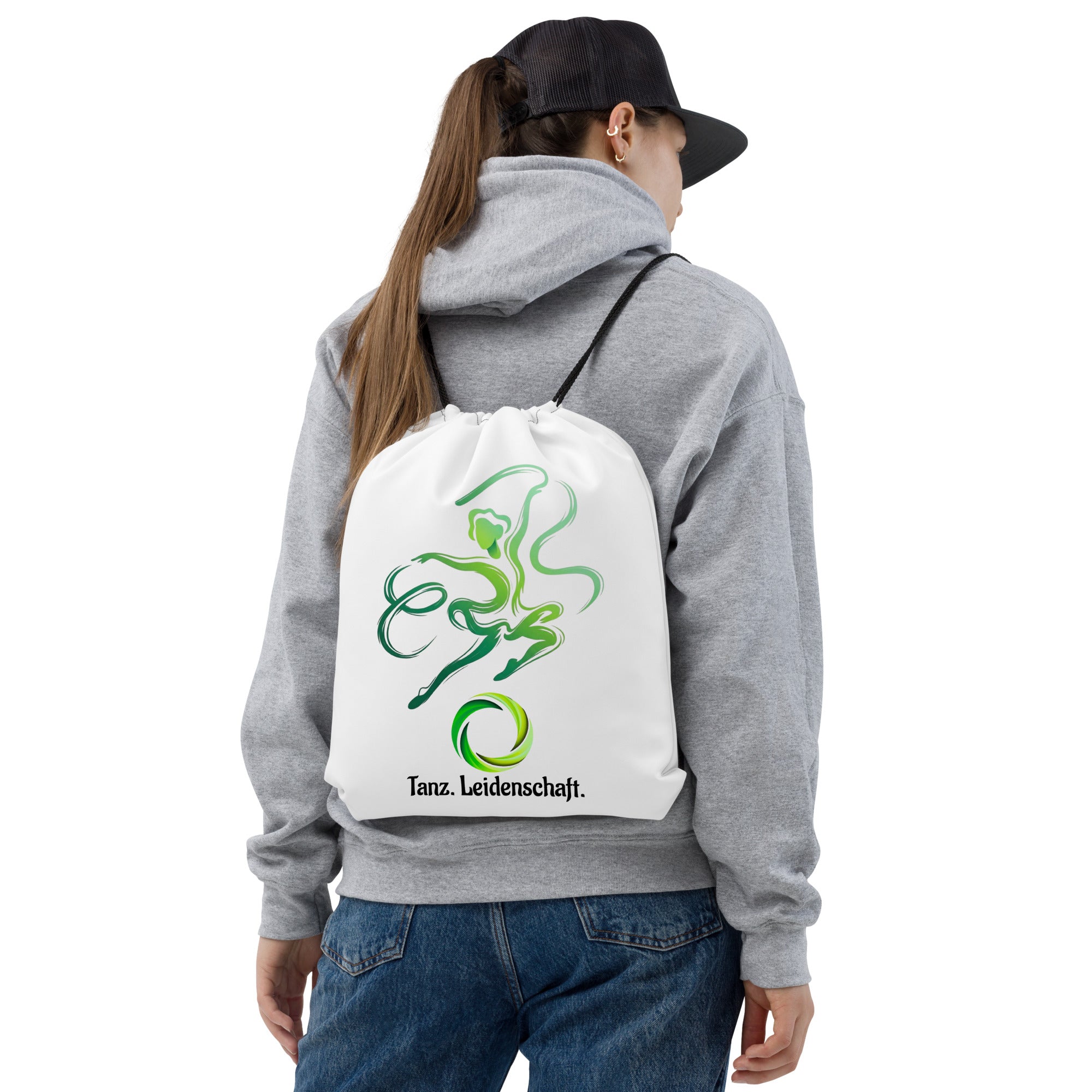 Pure Dance Turnbeutel Grün – Vorderansicht