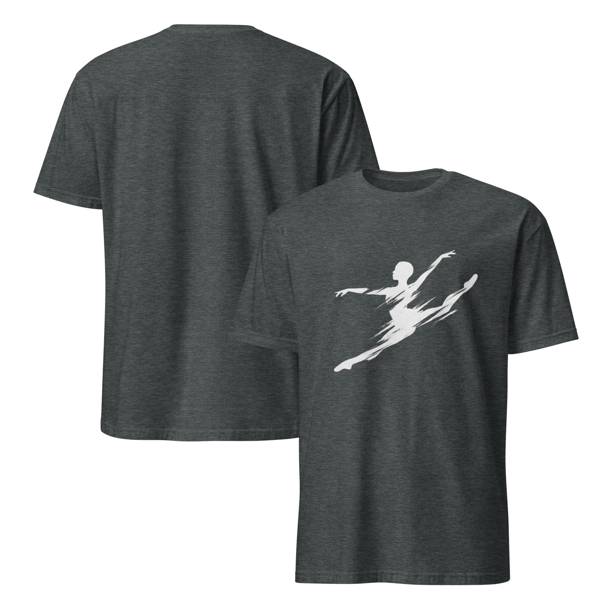 Dance Energy Shirt Dunkelgrau meliert – Vorder- und Rückansicht