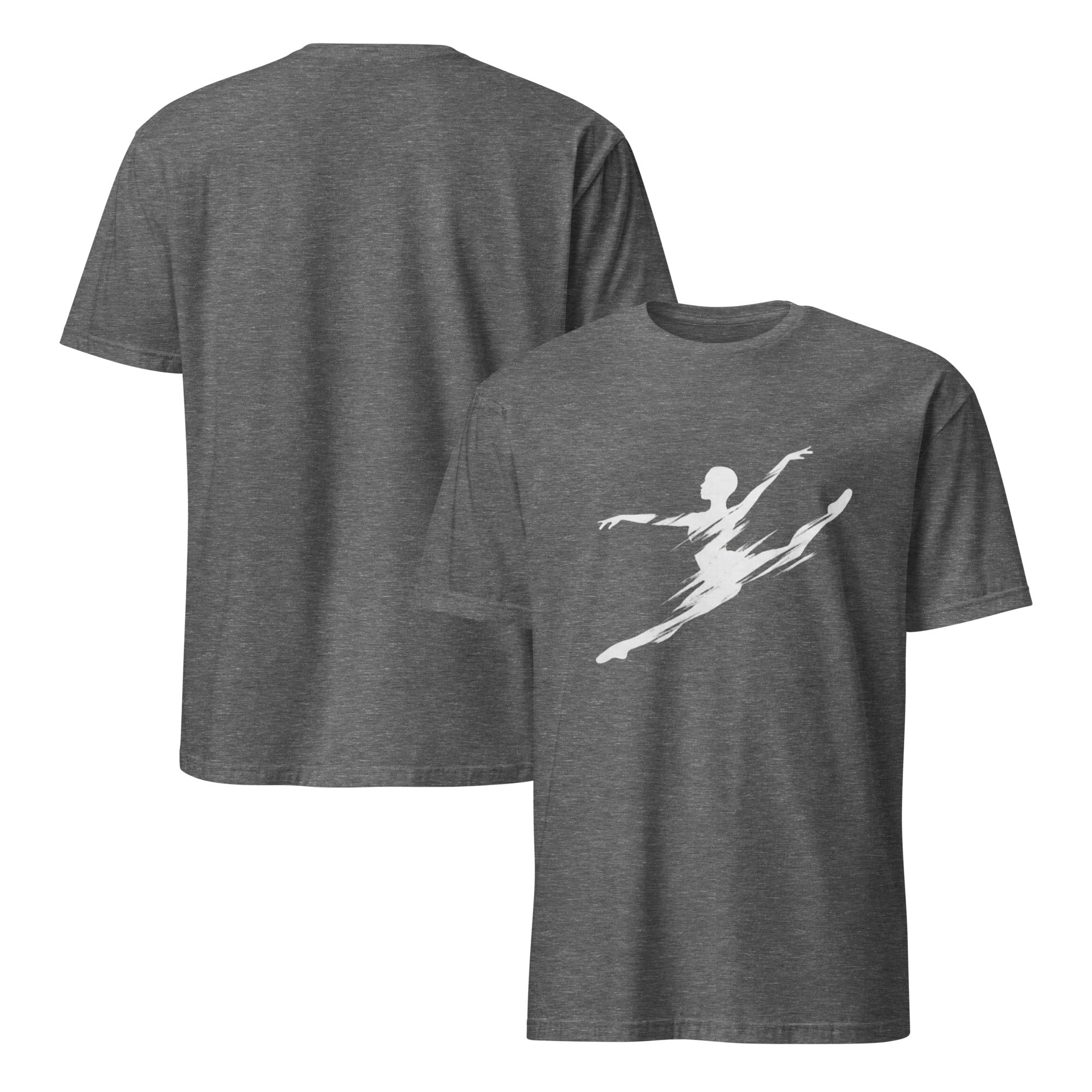 Dance Energy Shirt Graphit meliert – Vorder- und Rückansicht
