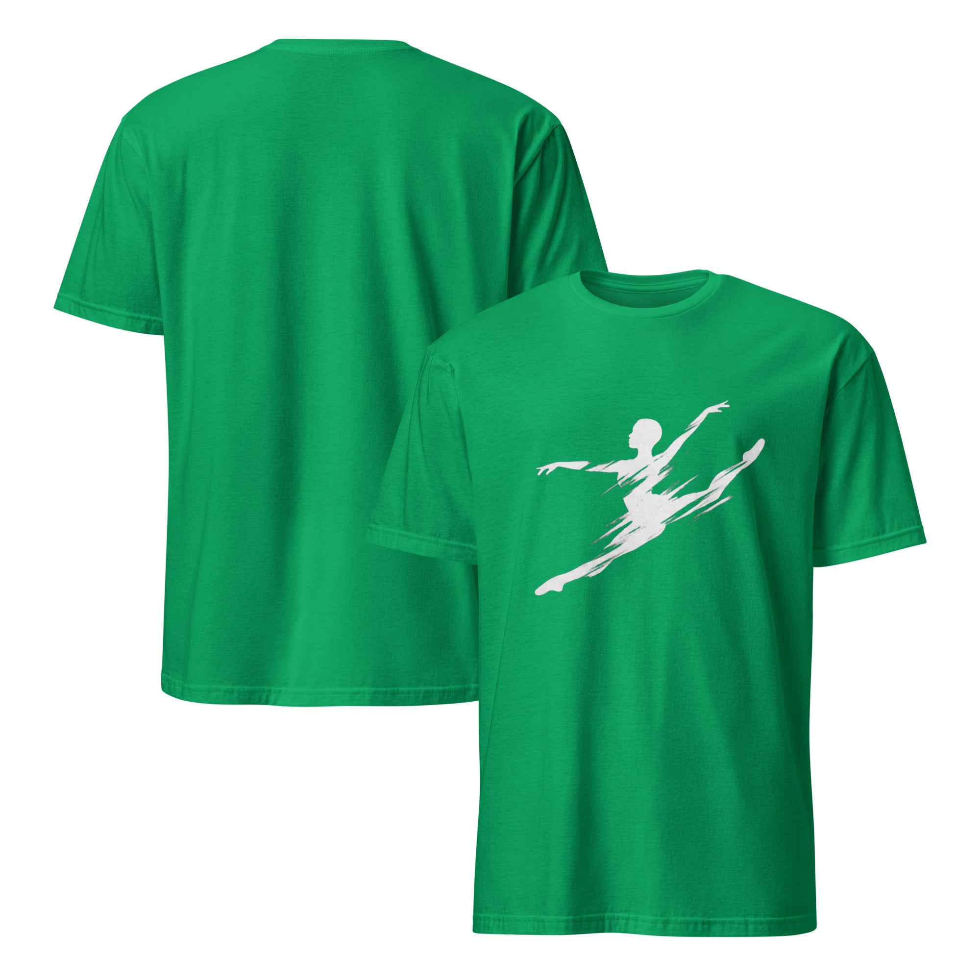 Dance Energy Shirt Irisch-Grün – Vorder- und Rückansicht