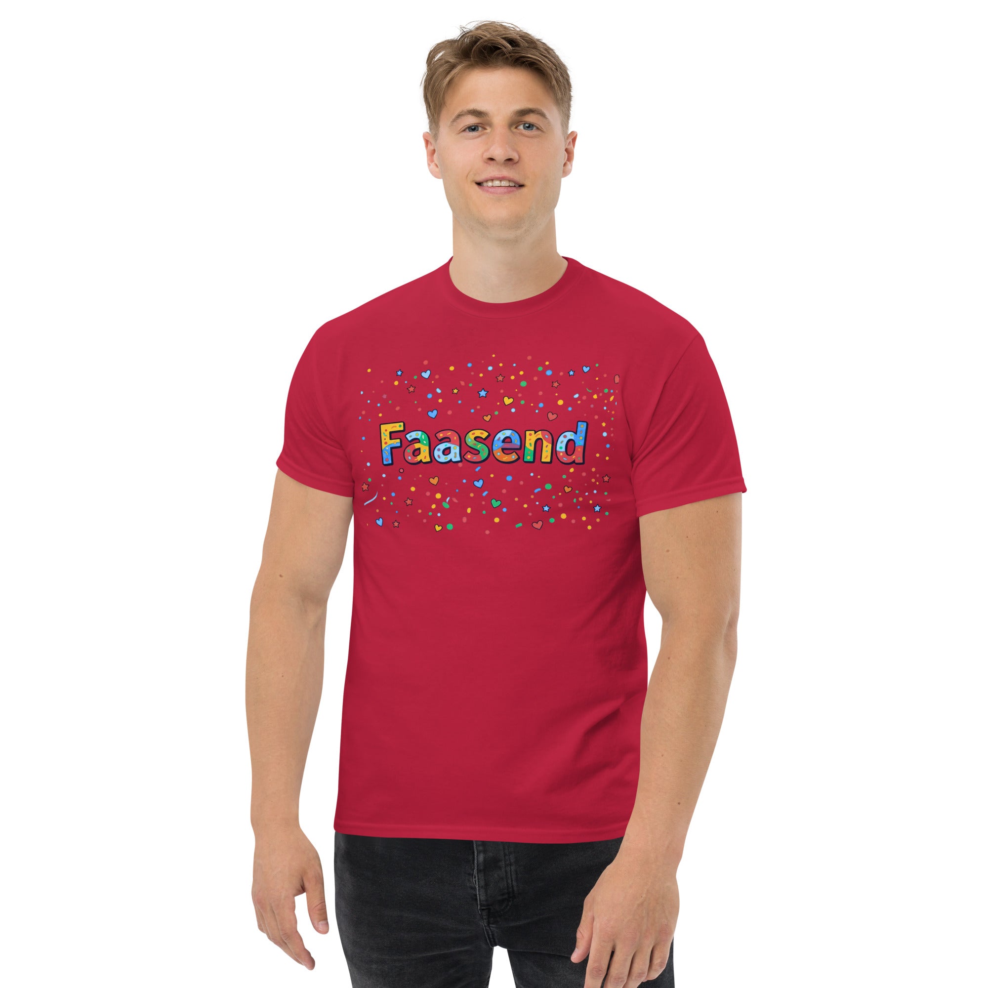 Faasend Shirt Kardinalrot – Vorderansicht