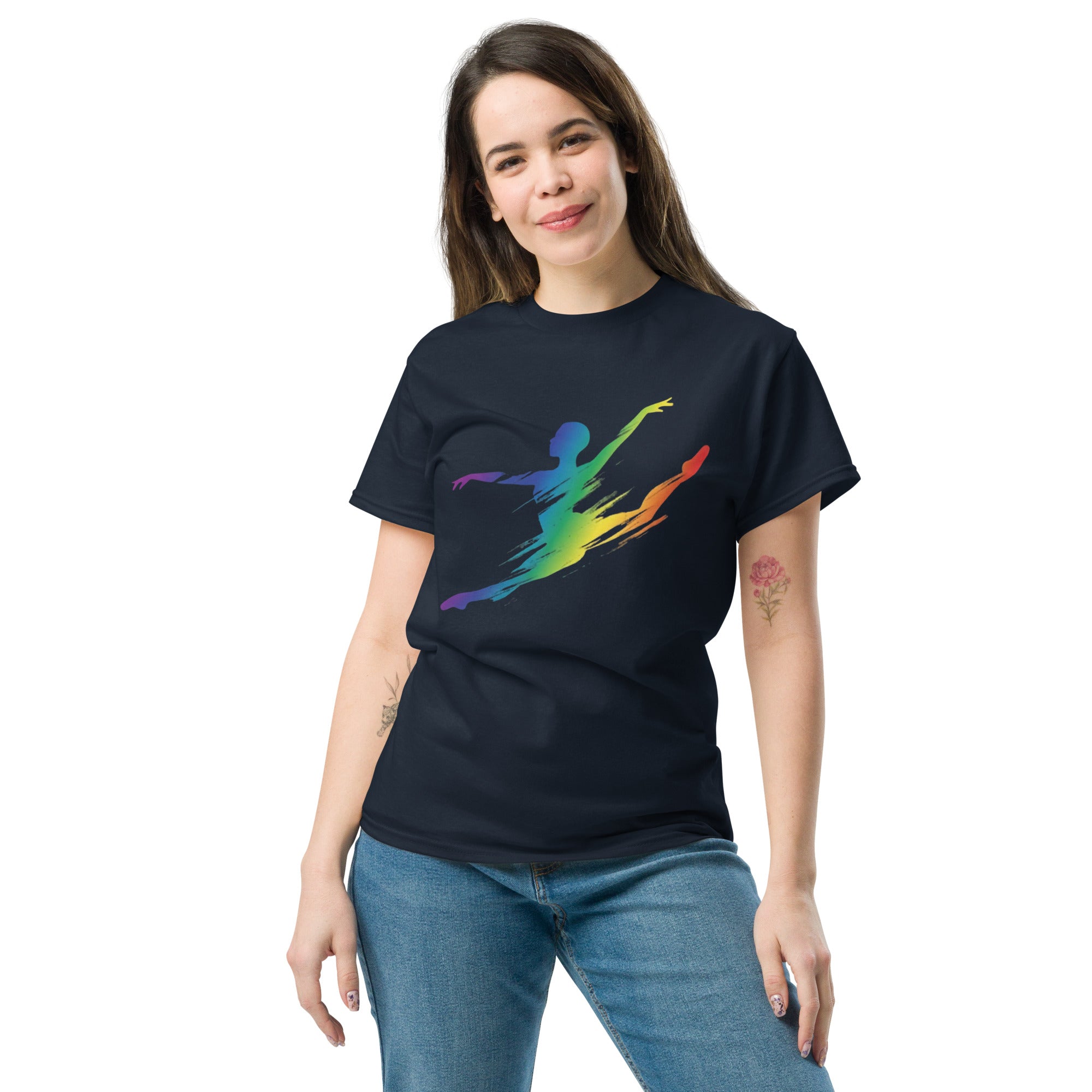 Dance Energy Shirt Rainbow Navy – Vorderansicht