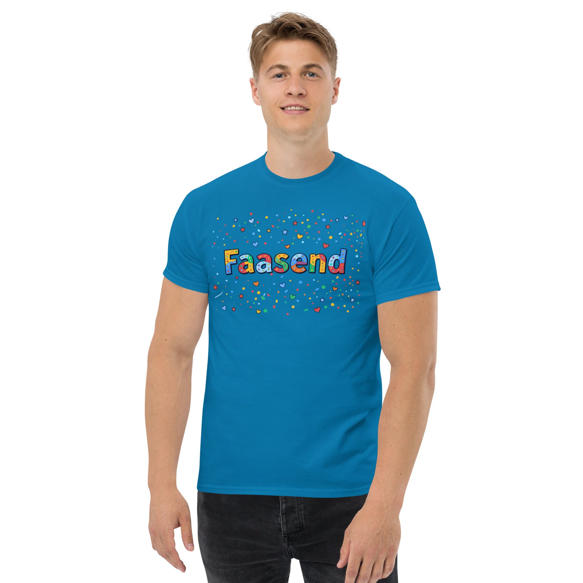 Faasend Shirt Saphirblau – Vorderansicht